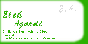 elek agardi business card