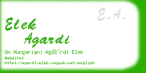 elek agardi business card